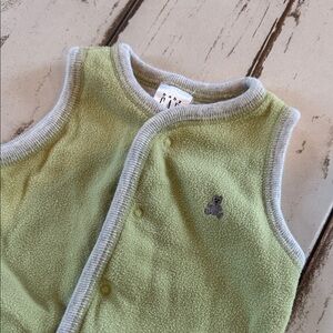 GAP Newborn Green Fleece onsie. Long pants